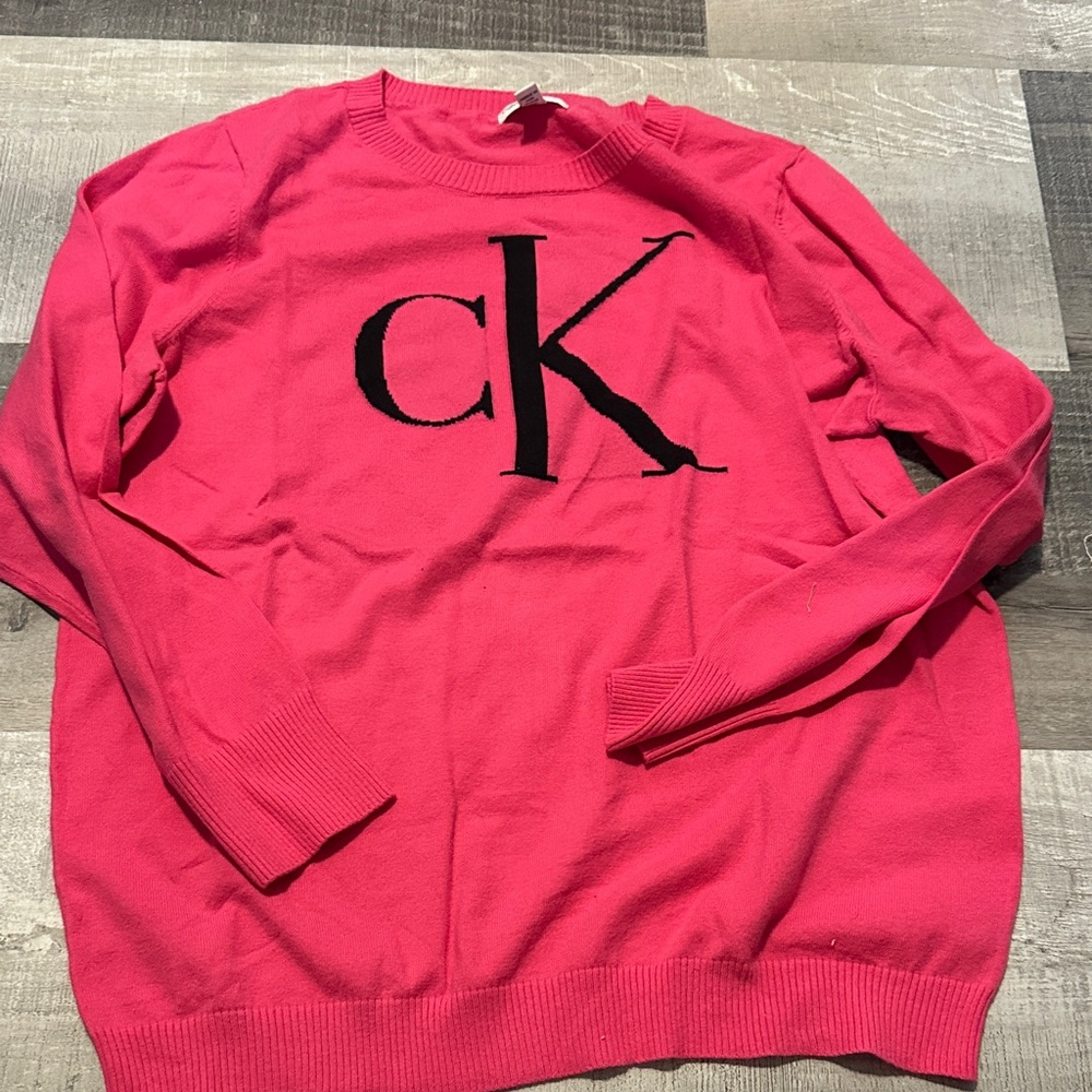 Calvin Klein Bright Pink Crewneck Sweater